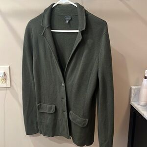 Olive Green Talbots Knit Jacket